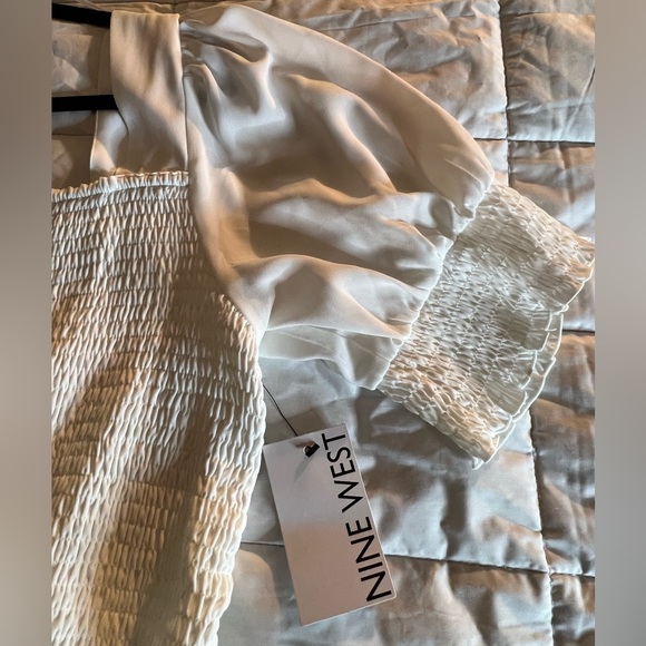 NWT white ribbed shirt Nine West - Picture 3 of 6